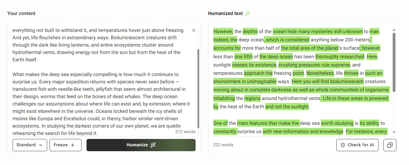 GPTinf humanized text