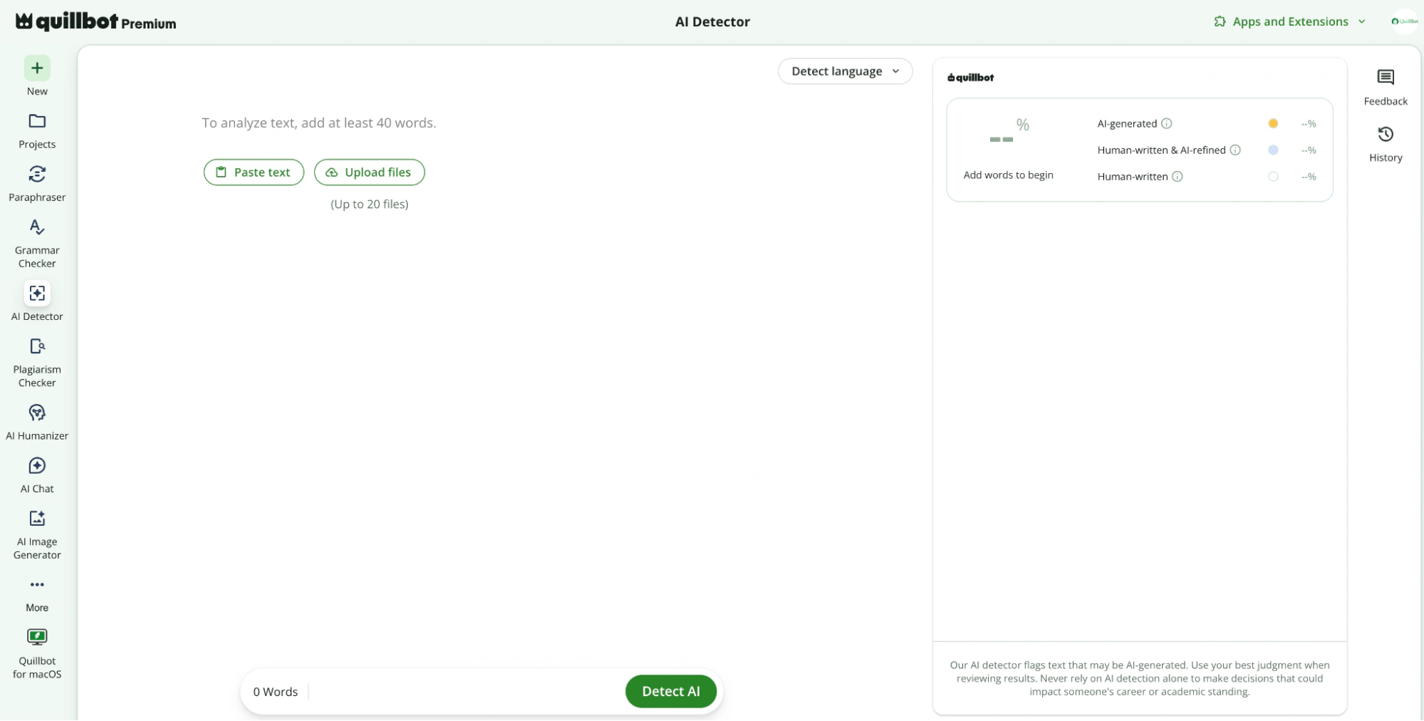 Quillbot AI detector