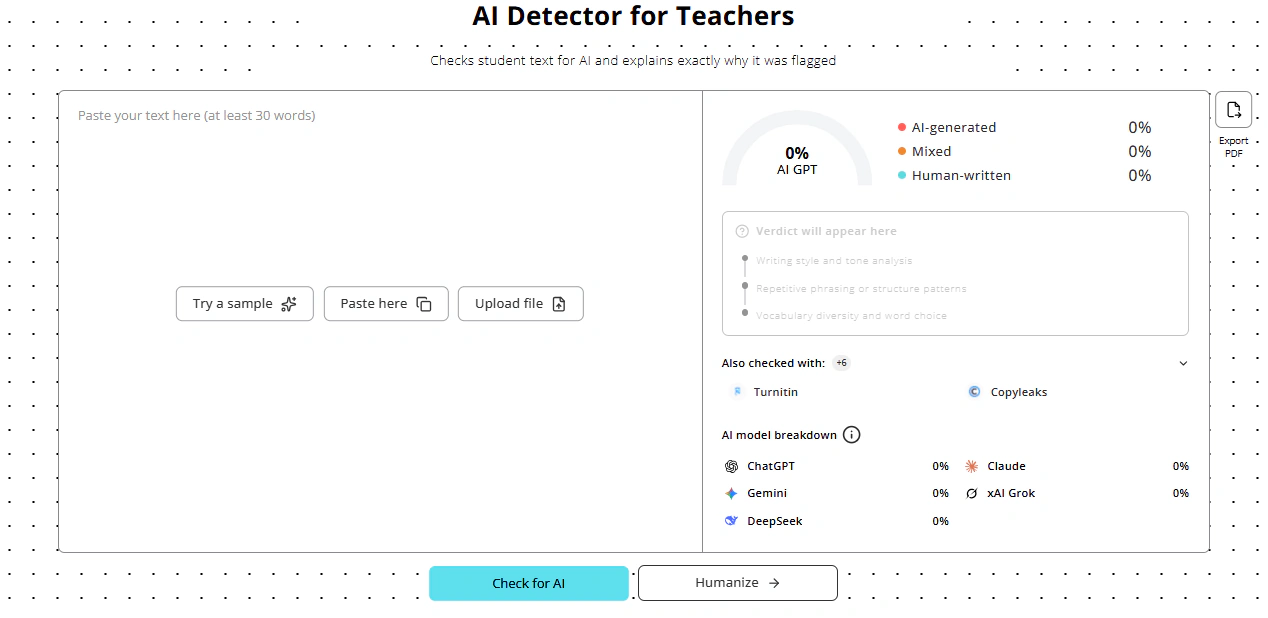 AI detector for teachers